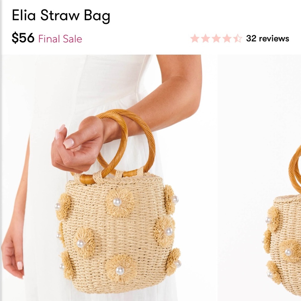 Show Me Your MuMu Elia Straw Bag NWT!